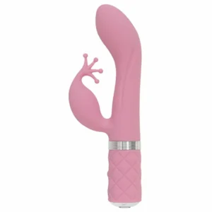 Pillow Talk Kinky Pink - dwusilnikowy model silikonowy, ładowalny
