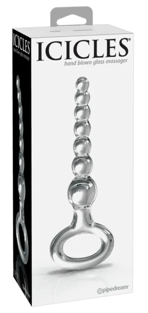 Icicles Szklany Łańcuszek Kulisty z Uchwytem 20,5cm Przezroczysty