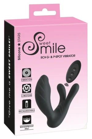 Sweet Smile RC G & P-Spot Czarny - Model z 3 silnikami, pilot, wodoodporny