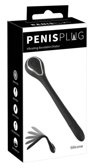 Penisplug Vibrating Bendable D - Elastyczna maszyna intymna, 13,5 cm