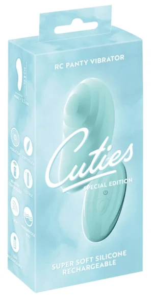Cuties Mini System Wibracyjny Panty Vibe Zielony 8,3cm USB Pilot