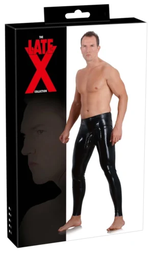 Late X legginsy męskie lateksowe z osłoną anatomiczną czarne L